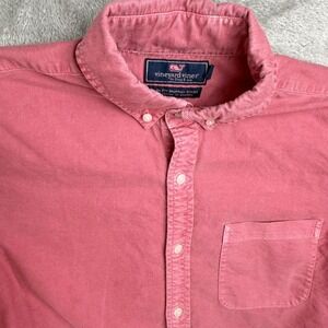 Vineyard Vines Slim Fit Murray‎ Button Down Shirt Mens S Red Preppy Casual